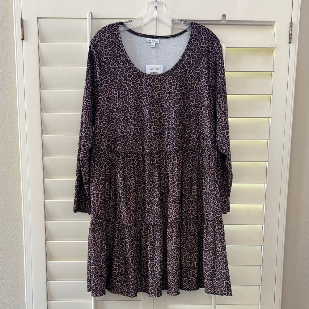 Love, Fire Animal Print Dress